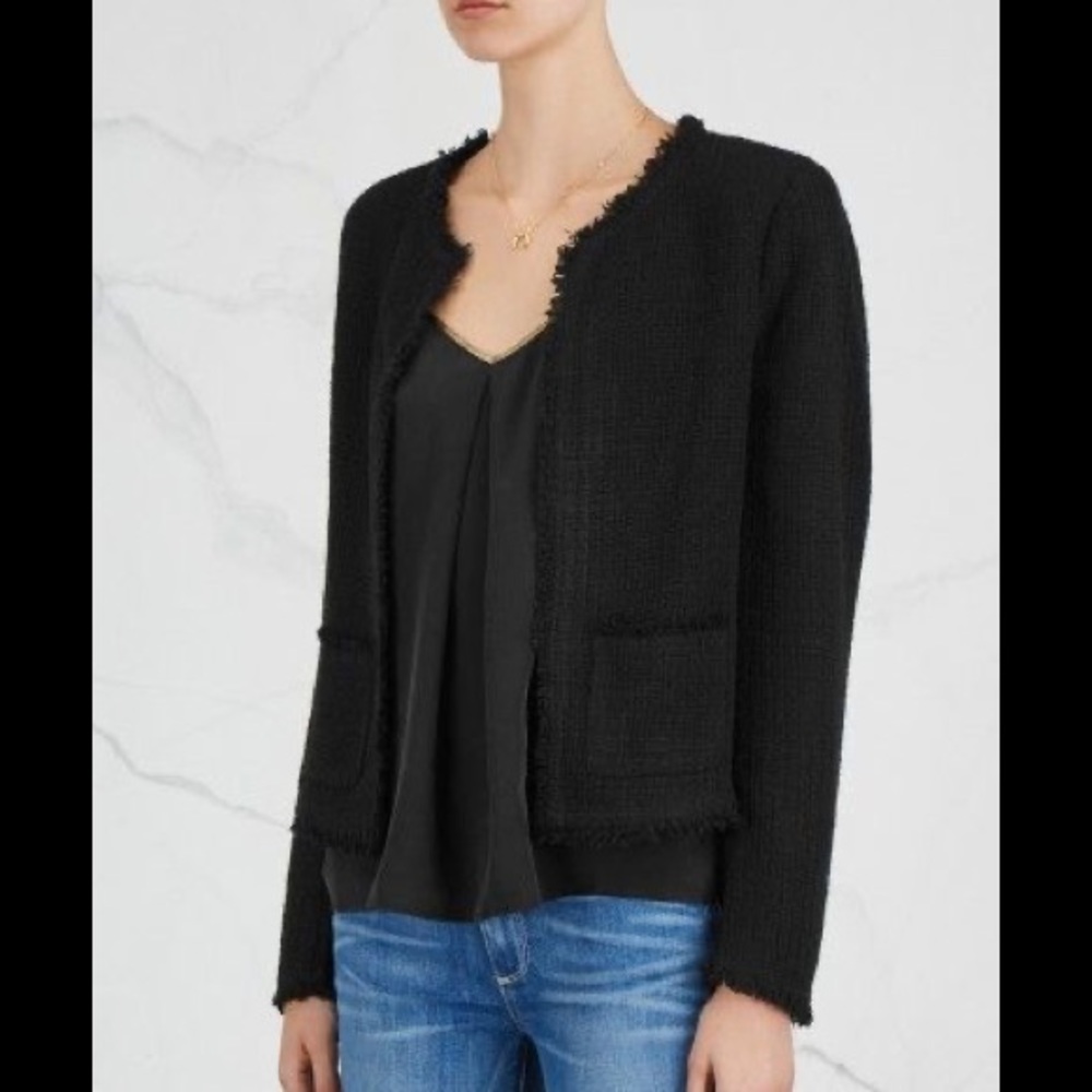 Joie Fringe Tweed Jacket - Picture 1 of 6